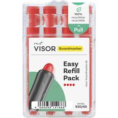 Rød Whiteboards Pica Visor Easy refill pack red Pica-Marker Whiteboardpenne