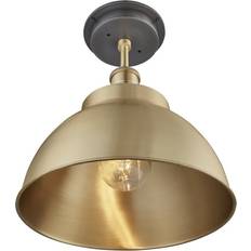 Brass Ceiling Flush Lights Industville Brooklyn Brass Ceiling Flush Light 33cm