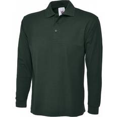 Unisex - XL Polo Shirts Uneek Longsleeve Poloshirt UC113 Bottle Green Colour: Bottle Green