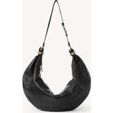 Large Bracelet Hobo bag in grained leather Black Size OneSize 100% Calf-skin leather