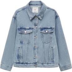 Mango Outerwear Mango Oversize denim jacket light blue Woman Light Blue