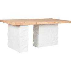 Rektangulære Spiseborde på tilbud Home ESPRIT White Resin Dining Table