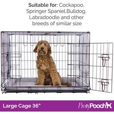 Pretty Pooch Foldable Dog Crate with Grooming mitt 5 sizes