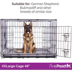 Pretty Pooch XX-Large Foldable Dog Crate with Grooming mitt 5