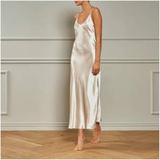 Beige - Donna Vestaglie Cascade Long Nightgown Champagne Large