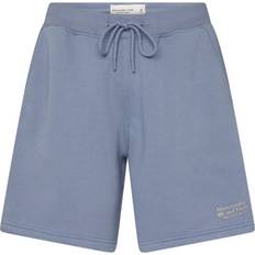 Abercrombie & Fitch Grey Shorts Abercrombie & Fitch Small Scale Logo Baggy Fit Sweat Shorts Light Blue