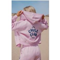 Pink - Women Outerwear PrettyLittleThing Bubblegum Pink Chill Club Puff Print Zip Up Jacket, Bubblegum Pink