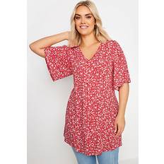 Multicolore Chemisiers Yours Print Swing Top Red 26-28