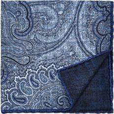 Einstecktücher Brunello Cucinelli Men's Silk Paisley-Print Pocket Square LIGHT GREY/SAND