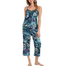 Turquoise - Women Pajamas California Dynasty Women's Hollyn Satin Piece Pajama Set, Turquoise