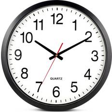 Bernhardt Quality Quartz Silent Non Ticking Black/White Wall Clock 10"