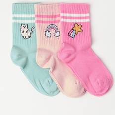 Lindex Rosa Strumpor Lindex Sock 3 P Sg Kawaii - Multi/Patterned