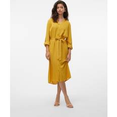 Vero Moda Guld Klänningar Vero Moda Vmbumpy Midiklänning Golden spice