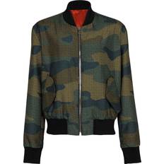 Balmain Men Jackets Balmain Khaki Camouflage Bomber Jacket UDF MULTI-KAKI IT