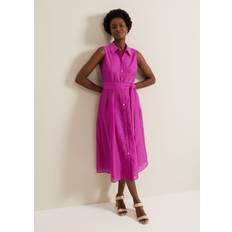 Women's Carey Sleeveless Check Midi Dress Pink