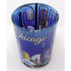 Purple Shot Glasses Chicago Illinois Purple Skyline Shot Glass