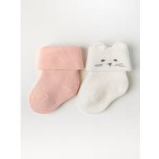 Lindex Rosa Strumpor Lindex Frottéstrumpor 2-pack