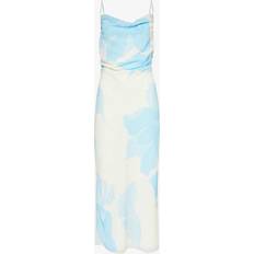 Womens Blue Cream Floral Keisha Floral-print Woven Chiffon Dress