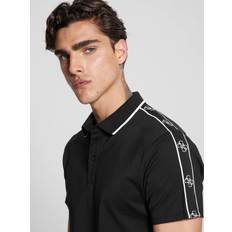 Guess Polo Shirts Guess Logo Bands Polo Shirt - Black