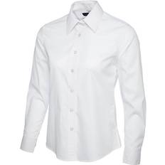 Polyester Shirts Uneek UC711 Ladies Poplin Full Sleeve Shirt COLOUR: White