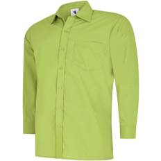 Unisex - XS Shirts Uneek UC709 Poplin Full Sleeve Shirt 16.5&quot; COLOUR: Lime