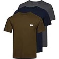 DKNY Men's 100% Cotton Designer Pack of T-Shirt, Olive