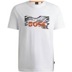 HUGO BOSS T-shirts HUGO BOSS Men's Artwork Regular-Fit T-Shirt White