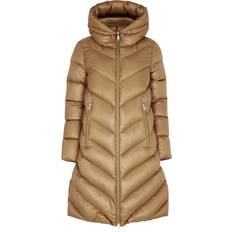 Moncler L Coats Moncler Cambales Quilted Shell Coat Beige