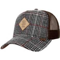 HFT Check Logo Patch Tweed Cap dark brown One