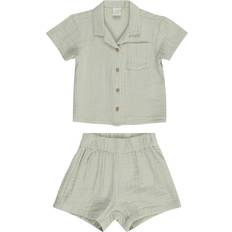 Lindex Kid's Shirt & Short Set - Light Dusty Green