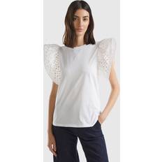 United Colors of Benetton Tøj United Colors of Benetton T-shirt With Ruffled Sleeves, XXS, Women