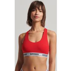 Superdry Vrouw Mouwloze shirts Superdry Women's Verkürztes Bustier aus Bio-Baumwolle Rot Größe: