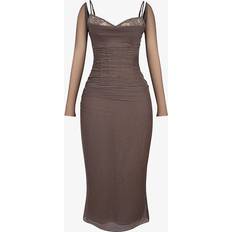 House of CB Womens Smoke Katarina Corseted Stretch-woven Maxi Dress SMOKE