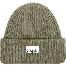 ganni❤︎beanie Ganni Beanie With Logo, in Green | Lyst