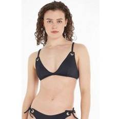 Tommy Hilfiger Beige Swimwear Tommy Hilfiger Triangle Bikini Top Sand