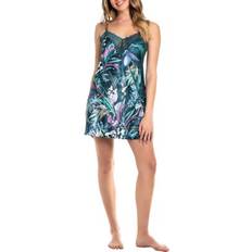 Turquoise - Women Sleepwear California Dynasty Women's Hollyn Satin Chemise, Turquoise