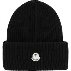 Moncler Unisex Beanies Moncler Palm Angels Black Wool Beanie