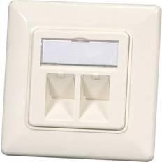 EFB Elektronik Elartikler EFB Elektronik Dataudtag Euro 2Xrj45 Keystone Hvid 9010