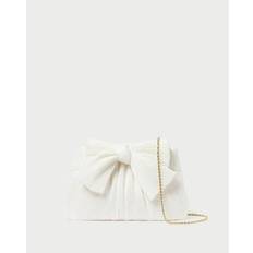 White Clutches Loeffler Randall Rayne White Pleated Bow Clutch