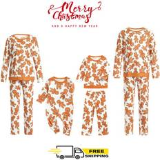 Polyamide Pajamas ROAONOCOMO Sold by: YueKangKeJi, Gingerbread Man Christmas Pajamas For Family