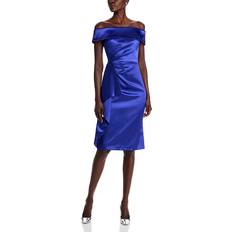 Eliza J Women's Off-The Shoulder Draped Sheath Dress Cobalt