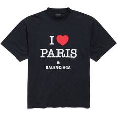 Balenciaga T-shirts Balenciaga Love Paris T-Shirt Fit Black Unisex Main Fabric: 100% Cotton Trimming 97% Cotton, 3% Elastane