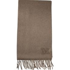 Max Mara Donna Accessori Max Mara Cashmere Stole With Embroidery Scarf Marrone Donna