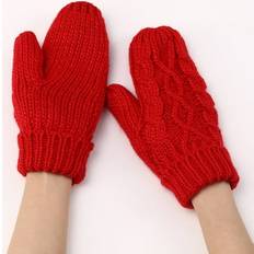 Red Gloves & Mittens Dyfzdhu Sold by: Good Life Co.Ltd, Winter Gloves For Women Warm Glove Windproof Elastic Texting Black Gloves Women Red