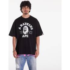 Bape Tops Bape T-shirt BATHING APE Og Ape Head College Relaxed Fit Tee Black