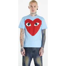 Comme des Garçons Kläder Comme des Garçons Play Short Sleeve Logo Print - Blue