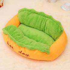 Pets YETP Star Green, 70x55x21cm Plush Hot Dog Bed For Dogs & Cats Removable