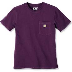 Purple T-shirts Carhartt Workwear Pocket, T-Shirt Damen Dunkellila