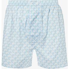 Mens Blue Ledbury Graphic-print Cotton Boxer Shorts BLUE