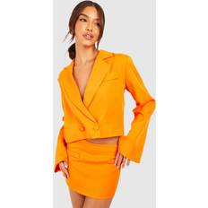 Orange - Short Skirts boohoo Womens Low Rise Micro Mini Tailored Skirt Orange